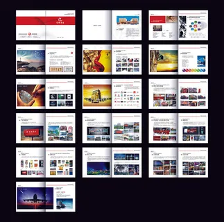 时尚广告公司形象画册设计矢量素材