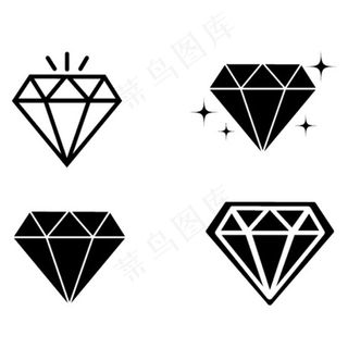 4款钻石矢量图