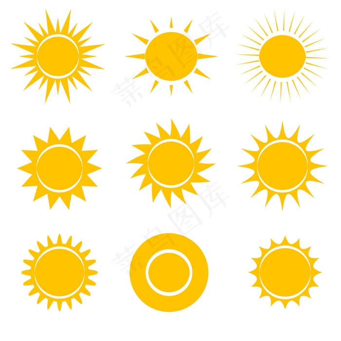 天气预报图案标志太阳