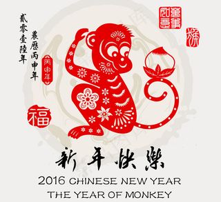 2016猴年海报素材