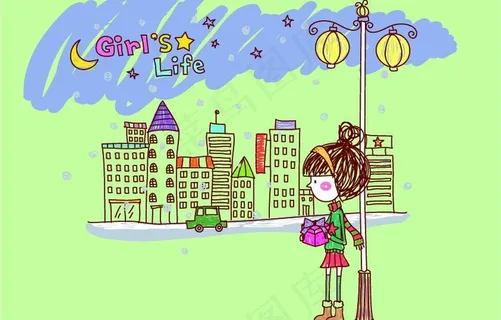 城市女孩图片