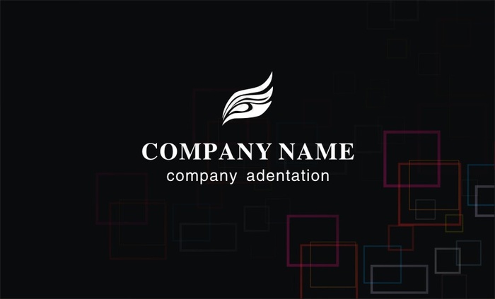 黑白商务公司个人名片设计模板cdr矢量模版下载