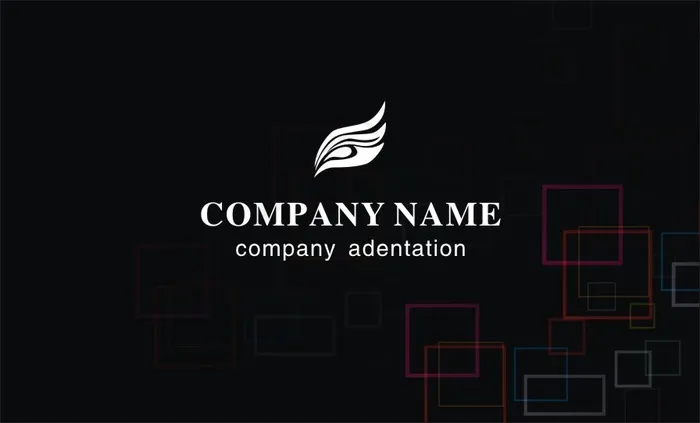 黑白商务公司个人名片设计模板cdr矢量模版下载