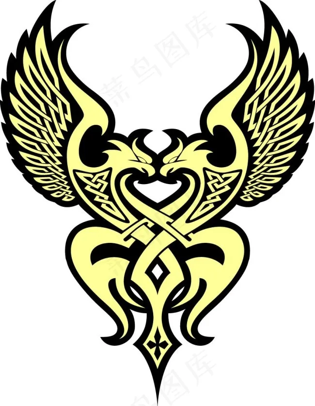 潮流欧式艺术图腾服装印花矢量图ai矢量模版下载