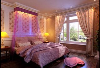 温馨美式卧室模带材质图片