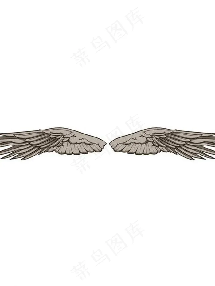 翅膀图案eps,ai矢量模版下载
