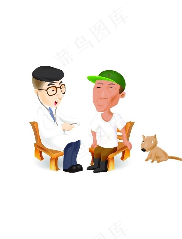 医生农民插画矢量图片素材ai矢量模版下载
