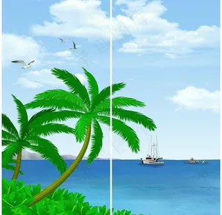 椰树强化玻璃移门图片