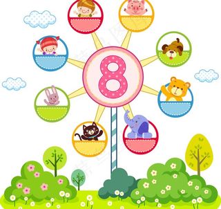 游乐场里的摩天轮图片