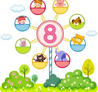 游乐场里的摩天轮图片