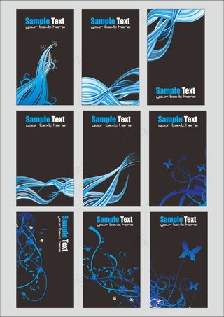 时尚线条大气名片