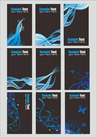 时尚线条大气名片