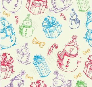 手绘圣诞背景图片