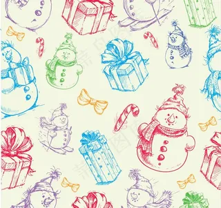 手绘圣诞背景图片