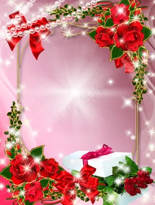 玫瑰相框图片
