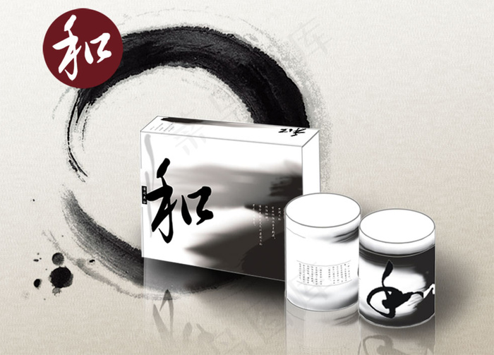 中国风茶叶包装展示psd模版下载
