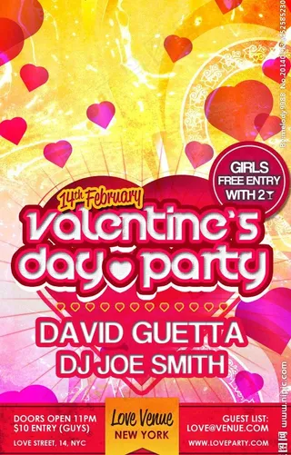 情人节海报 爱情派对图片