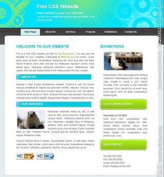 蓝色网页模板图片