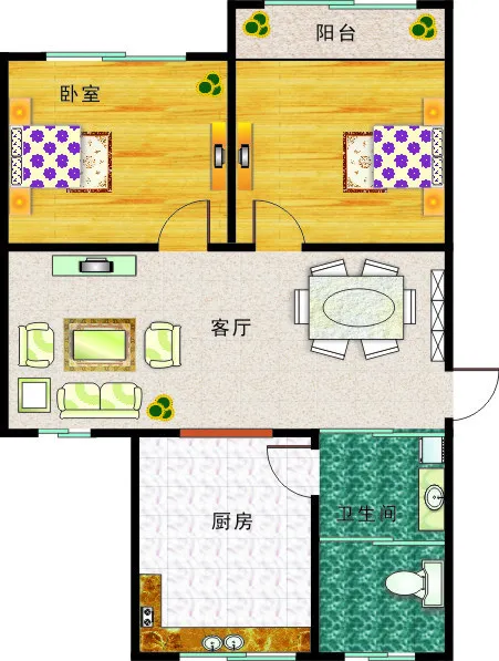 室内平面图cdr矢量模版下载