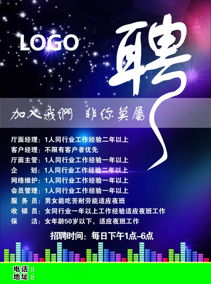 招聘海报(2551X3437(DPI:300))psd模版下载