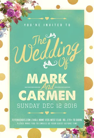 婚礼宣传单模板