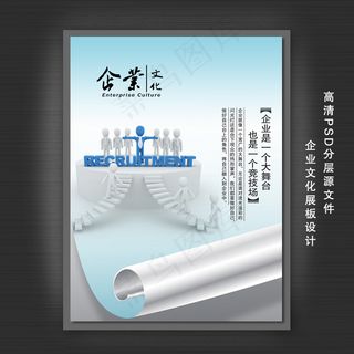 企业文化展板PSD模板下载