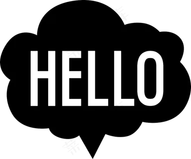 你好再见英文艺术字PNG免扣素材