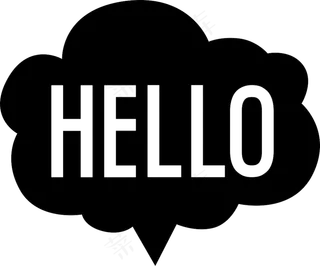 你好再见英文艺术字PNG免扣素材