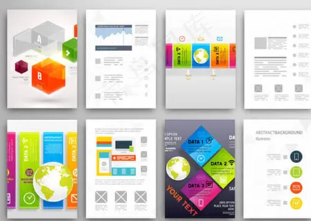 绚丽缤纷宣传单页图片