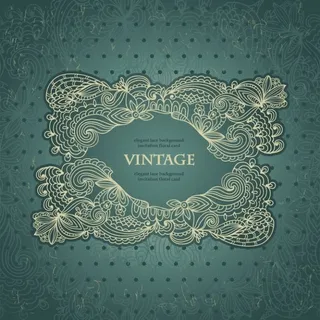 条纹边框矢量图