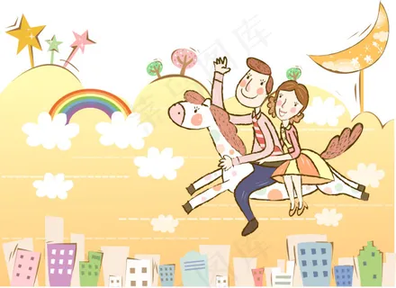 矢量人物素材背景