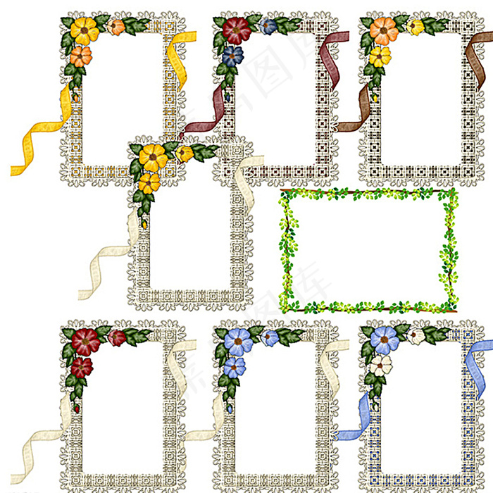 边框素材图片psd模版下载