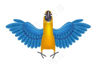 卡通金刚鹦鹉矢量素材