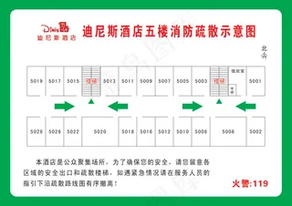 酒店消防疏散示意图