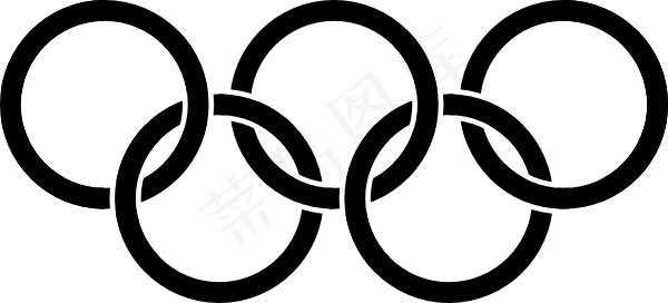 奥运五环的黑色剪贴画