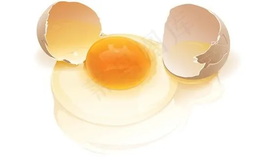 以写实的风格打破鸡蛋矢量素材