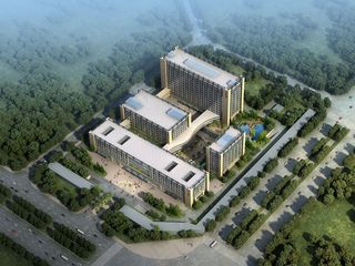 办公楼鸟瞰效果图