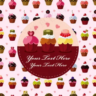 卡通蛋挞—矢量素材