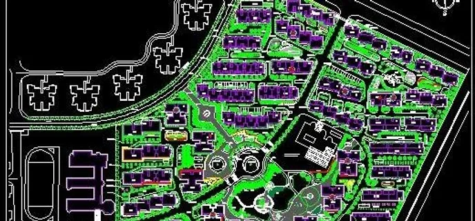 居住小区规划总平面图 居住小区规划总平面图