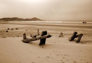 木船残影（青岛风光）图片