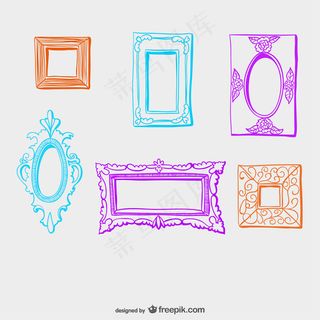 彩色复古相框