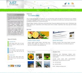 绿色个性博客Js div css模...