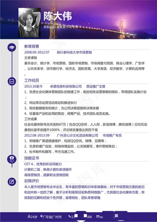 创意精品简历模板