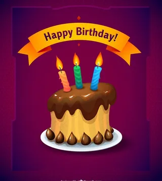 生日巧克力蛋糕矢量