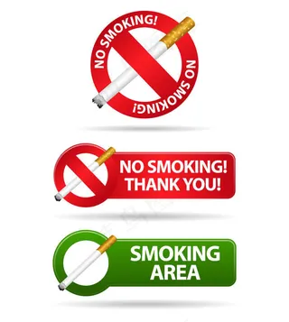 禁烟提示标贴矢量素材