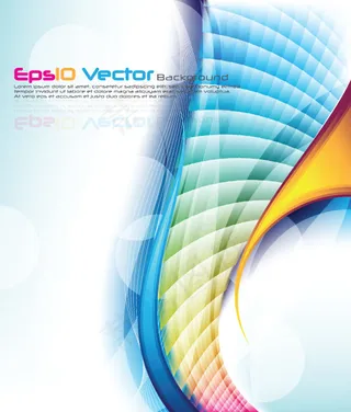 幻彩格子动感线条矢量素材