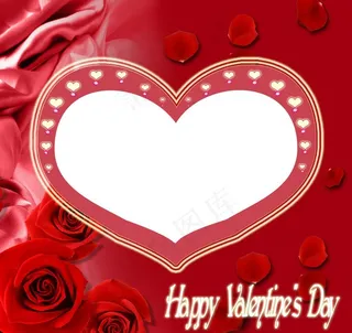 情人节相框模板图片
