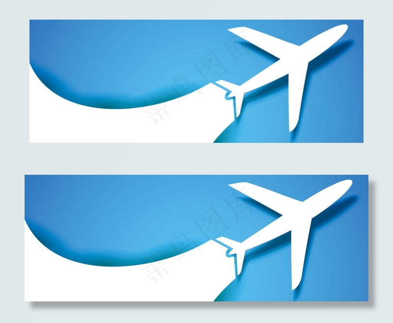 旅游飞机个性背景banner
