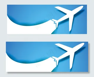 旅游飞机个性背景banner