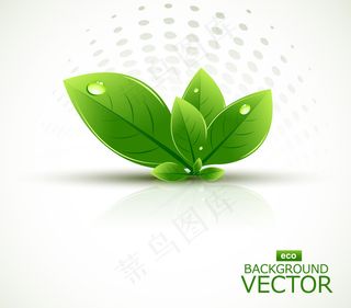 矢量素材绿色树叶背景
